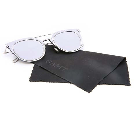 GAMT Desginer Vintage Sunglasses Retro Full-rim Metal Frame Round Lens Fashion Style