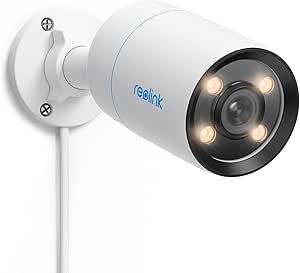 Reolink PoE 2K Telecamera Esterno, Visione Notturna a Colori Reali con Apertura F1,0, Sensore Immagine 1/1.8", Luce Calda Smart, Rilevamento Uomo/Veicolo/Animale, Audio Bidirezionale, CX410