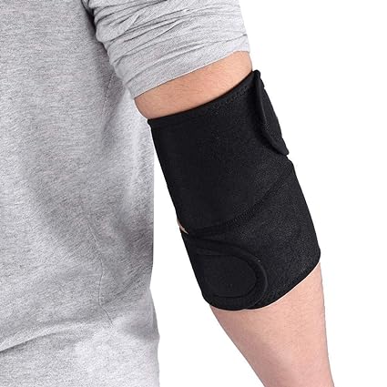 1 Pair of Sports Elbow Brace Compression Support SBR Lycra Z Shaped Elbow Arm Sleeve with Adjustable Hook&Loop Tennis Golf Basketball Elbow Guard Protector for Tendonitis Arthritis Relief,Sports Protective Gear