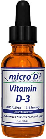 MicroD3 with KTM 1 fl. oz. - Nutrasal High Concentrate (2 Million IU's) Vitamin D3 With Nano Technology and Up To 10X More absorption