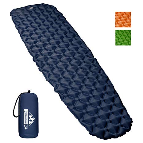 OutdoorsmanLab Ultralight Sleeping Pad - Ultra-Compact for Backpacking, Camping, Travel w Air-Support Cells Design