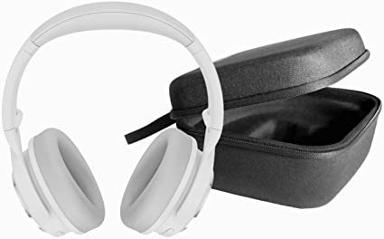 Wyze Noise Cancelling Headphones and Hard Case for Travel,Wireless Over The Ear Bluetooth Headphones with Active Noise Cancellation, Transparency Mode, Clear Voice Pick-up, Alexa Built-in,White