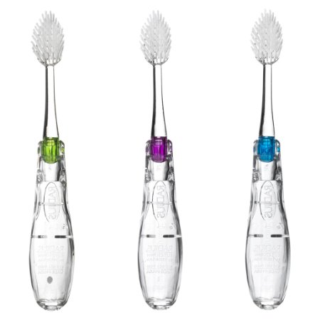 RADIUS Tour Travel Toothbrush, Soft, Assorted Colors, Colors May Vary, 3 Count