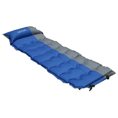OUTAD Automatically Inflatable Air Bed Mattress Waterproof 200*65*5cm Airbed with Pillow
