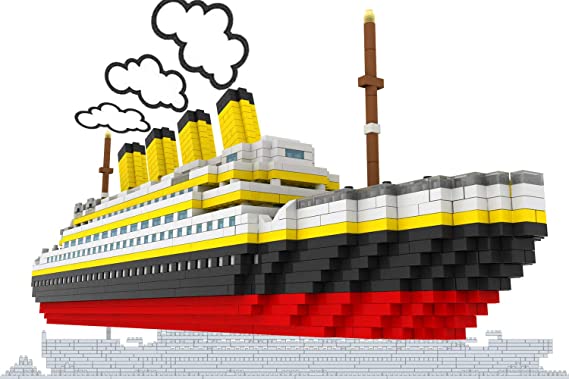 OneNext Upgrade RMS Titanic Model Building Block Set 1700pcs Mini Bricks 3D Puzzle DIY Educational Toys Gift for Adults and Kids