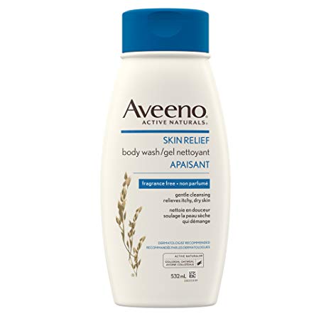 Aveeno Body Wash, Active Naturals Unscented Skin Relief Wash for Sensitive Skin, Large, 532mL