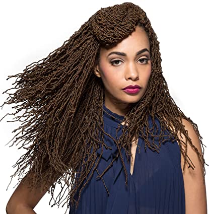 Bobbi Boss Synthetic Hair Crochet Braids African Roots Braid Collection Micro Locs 18" (4 - Pack, 1B)