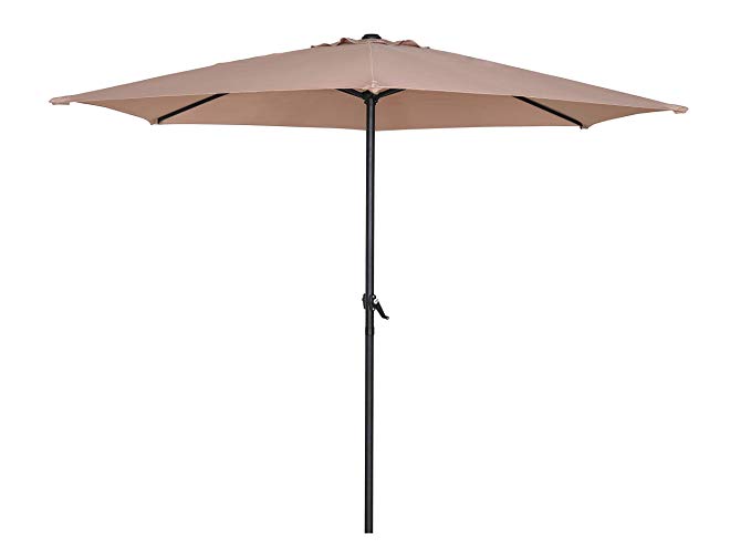 HERMO 123456 9 Ft Outdoor Patio Market Table Umbrella, Beige