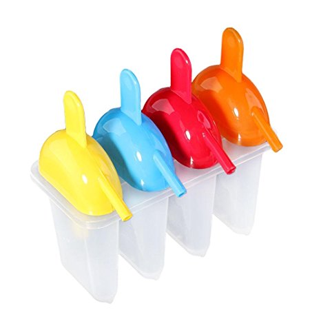 Set Frozen 4 Ice Pop Popsicle Lolly Maker Mould Mold Kitchen DIY