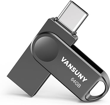 Vansuny Dual USB C Flash Drive 64GB USB 3.0 2-in-1 Type C   USB A Thumb Drive UDP-Tech Waterproof Metal Pen Drive Portable OTG Flash Drive