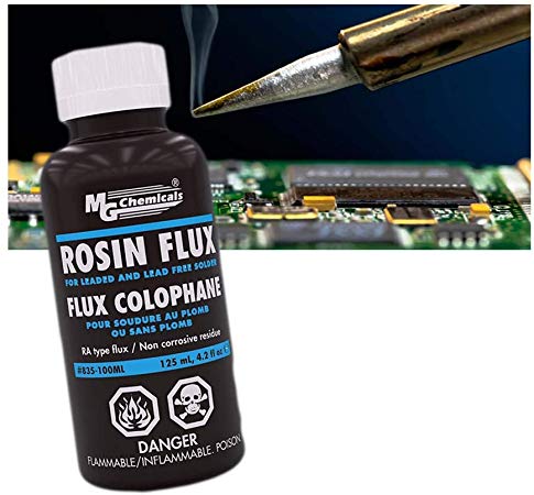 Liquid Rosin for Leaded and Lead Free Solder, 125 ml Bottle (New Version)