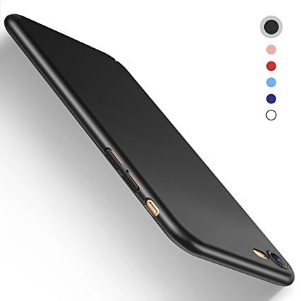 iPhone 7 Case, Humixx Ultra Slim Anti-Scratch and Fingerprint Resistant Fully Protective Hard Plastic Cover Case for Apple iPhone 7 (Black) 【Skin Series】