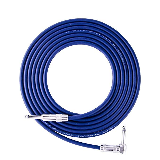 Lava Blue Demon Instrument Cable Straight to Straight Blue 10 Feet