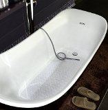 Anti-Slip Anti-Bacterial Simple Deluxe Extra Long Slip-Resistant Bath Mat Certificated Anti-Bacterial Clear 39 X 16