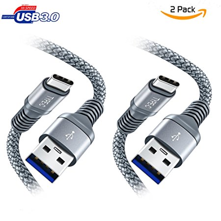 ULTRICS USB C Cable, [2 Pack] 2M Type C to USB 3.0 5Gbps Data Transfer Sync Lead Durable Fast Charging Braided Charger Cord for Samsung S8, S8 Plus Note 8 LG Pixel Nexus Nintendo Switch Apple MacBook