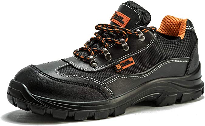 Black Hammer Mens Safety Boots Steel Toe Cap Shoes Work Ankle Trainers Hiker Midsole Protection S1P SRC Wide 8821