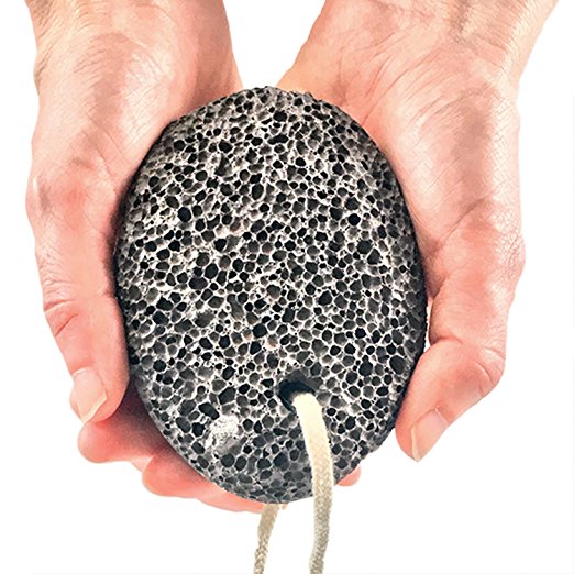 Natural Lava Pumice Stone - Perfect For Instantly Removing Rough Calloused Skin On Hands And Feet In The Shower (Large)