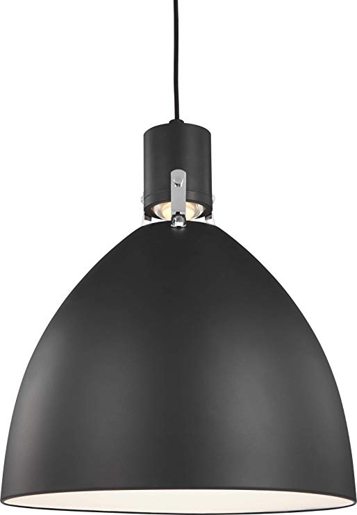 Feiss P1443MB-L1 Brynne LED Pendant Lighting, Black, 1-Light (17"Dia x 19"H)
