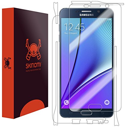 Samsung Galaxy Note 5 Screen Protector   Full Body, Skinomi TechSkin Full Coverage Skin   Screen Protector for Samsung Galaxy Note 5 Front & Back Clear HD Film