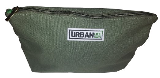 Urban Life Assets Toiletry Bag- Multi-Purpose Canvas Dopp, Makeup, Cosmetic or Pencil Bag, Olive Green
