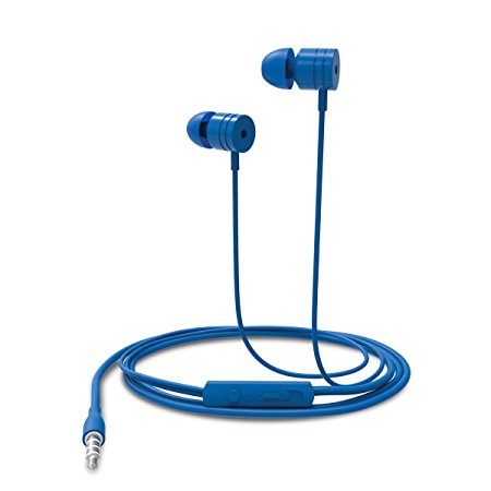 Portronics POR-767 Conch 204 (Blue) In-Ear Stereo Headphone having 3.5mm Aux port, In-Line high Quality mic, Soft silicon Ear-buds for great bass effect