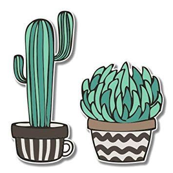 Cacti Set Cute Trendy Vinyl Sticker - Car Phone Helmet - SELECT SIZE