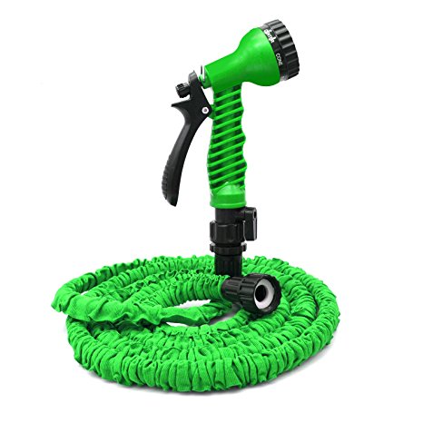 Freehawk® 25 Feet Garden Hose, Water Hose, Hose Reel, Best Hoses, Expandable Garden Hose, with Free 7-way Spray Nozzle Flexible Hose(Green)