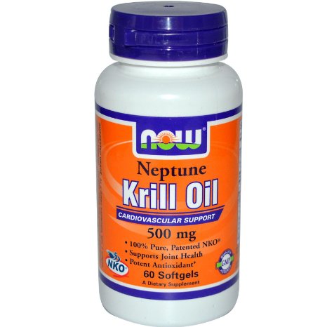 Now Foods Neptune Krill Oil 500mg Soft-gels, 60-Count