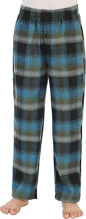 Gioberti Boys Flannel Lounge Pajama Pants - Yarn Dye Brushed with Elastic Waist