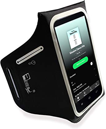 iPhone 11 Waterproof Running Armband with Extra Pockets for Keys, Cash and Credit Cards. Phone Arm Holder for Sports, Gym Workouts and Exercise (Small - Large Arms)