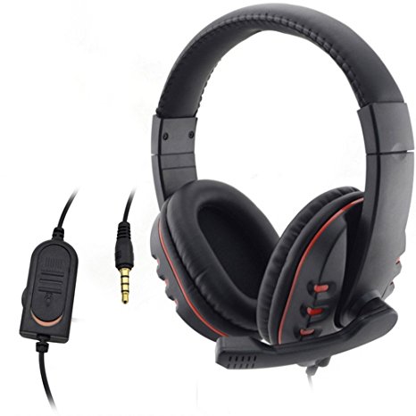 Gaming Headset,OCDAY 3.5mm Wired Over-head Stereo Gaming Headset Headphone with Mic Microphone, Volume Control for SONY PS4 PC Tablet Laptop Smartphone Xbox One