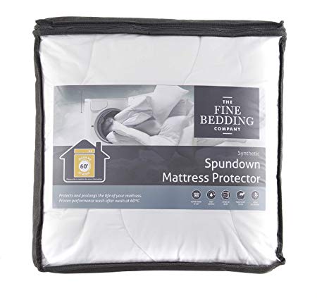 The Fine Bedding Company Soft Synthetic Single Bed Mattress Topper Enhancer - Washable - Spundown Fibres