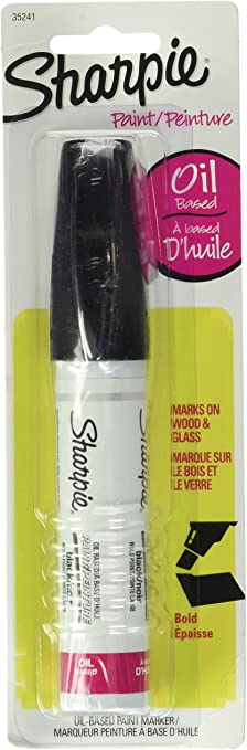 Sharpie Oil-Based Paint Marker, Bold Point, Black, 1 Count - Great for Rock Painting