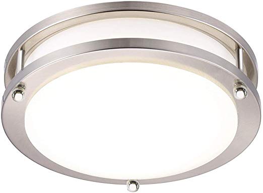 Romwish LED Flush Mount Ceiling Light, 17W(120W Equivalent), 10 Inch,1700 Lumens, 4000K Cool White, SCR Dimmable Ideal, Round led Ceiling Lights, for Kitchen fixtures, Offices, stairways