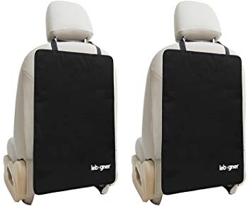 Luxury Car Seat Back Kick Mat Protectors By Lebogner - 2 Pack Large Auto Kick Mats Seat Cover For The Back Of Your Front Seats, Backseat Protectors, Car Seat Protector, Black - Satisfaction Is 100% Guaranteed Or Your Money Back.