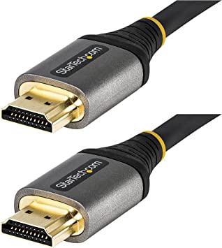 StarTech.com 3ft (1m) HDMI 2.1 Cable 8K - Certified Ultra High Speed HDMI Cable 48Gbps - 8K 60Hz/4K 120Hz HDR10  eARC - Ultra HD 8K HDMI Cable - Monitor/TV/Display - Flexible TPE Jacket (HDMM21V1M)