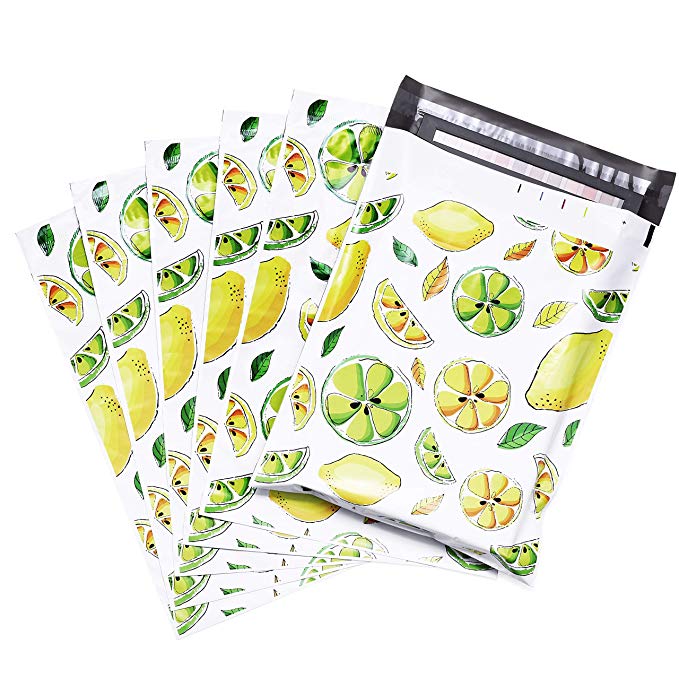 Metronic 100pack 10x13 Lemony Shipping Bags Envelopes Poly Mailers with Self Adhesive, Waterproof and Tear-Proof Postal Bags