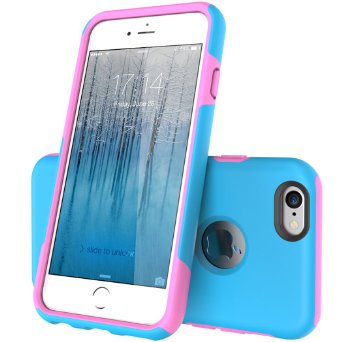 iPhone 6S Case TOTU Candy Series Dual Layer Soft-interior Shock-Absorbing TPU Cases Anti-Scratch for iPhone 66S 2015 -BluePink