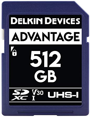 Delkin Devices 512GB Advantage SDXC UHS-I (V30) Memory Card (DDSDW633512G)