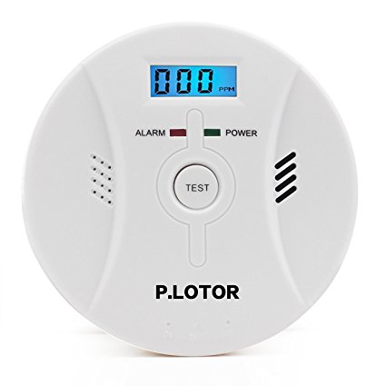 Smoke and Carbon Monoxide Alarm, P.LOTOR Combined CO Detector Monitor with Voice Alert and Digital Display