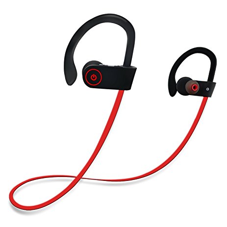 Bluetooth Headphones, ihoven Wireless Sports Earphones w/ Mic Waterproof HD Stereo Sweatproof in Ear Earbuds for Gym Running Workout Noise Cancelling Headsets