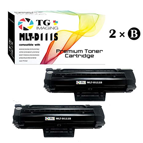 TG Imaging (2 x Black) Compatible 111S MLT-D111S Toner Cartridge, for Samsung Xpress M2020, M2070 Printer