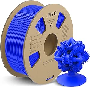 JAYO PLA  Filament 1.75mm, PLA Plus 3D Printer Filament 1.1KG, Neatly Wound Filament, Toughness PLA  Filament, Dimensional Accuracy  /- 0.02 mm, 1.1 KG Spool(2.42 LBS), 363 Meters, PLA  Blue