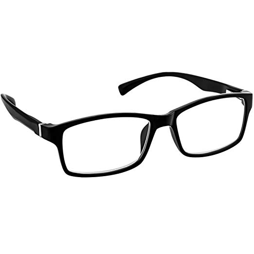 Black Computer Reading Glasses 0.50 _ Protect Your Eyes Against Eye Strain, Fatigue and Dry Eyes from Digital Gear with Anti Blue Light, Anti UV, Anti Glare, and are Anti Reflective