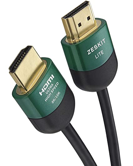 Zeskit Lite 48Gbps Slim Certified Ultra High Speed HDMI Cable 3ft, 4K120 8K60 144Hz eARC HDR HDCP 2.2 2.3 Compatible with Dolby Vision Apple TV 4K Roku Sony LG Samsung Xbox Series X RTX 3080 PS4 PS5