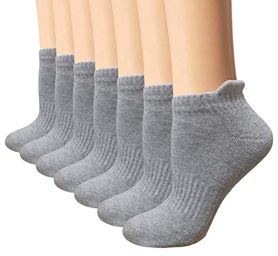 Men's Athletic Ankle Socks 3/5/6/7 Pack, Performance Comfort Low Cut Running Cushion Socks Arch Support L and XXL