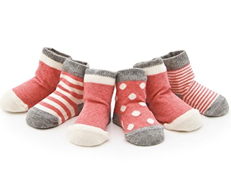 Izzy & Roo Heathered Baby Socks and Toddler Socks for Girls and Boys - Set of 4 Pair