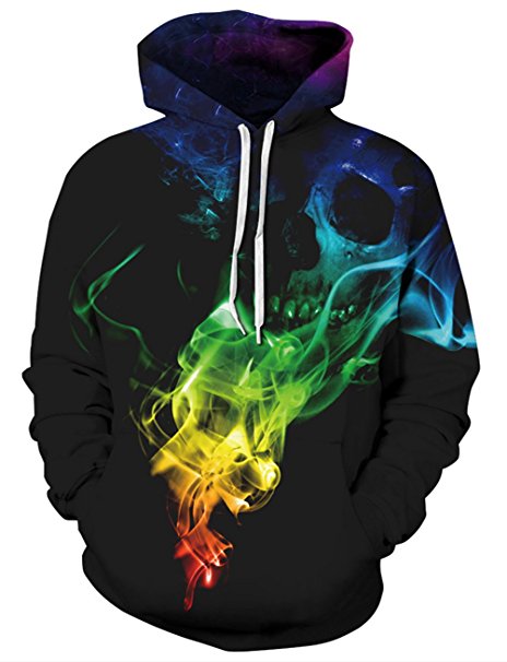 UNIFACO Unisex Realistic 3D Print Galaxy Pullover Hoodie Funny Pattern Hooded Sweatshirts w/Pockets For Teens Jumpers