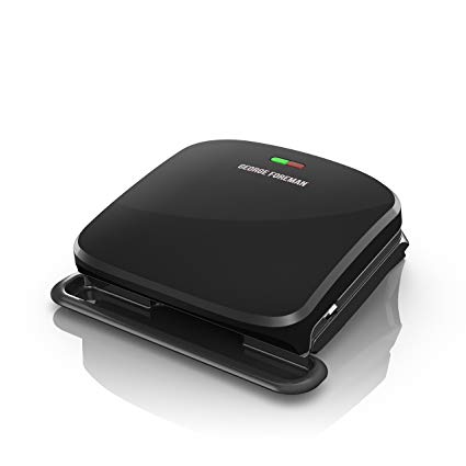 George Foreman 4-Serving Removable Plate Grill and Panini Press, Black, GRP360B