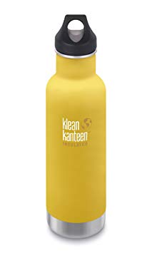 Klean Kanteen Classic Stainless Steel Water Bottle with Klean Coat, Double Wall Vacuum Insulated and Leak Proof Loop Cap (NEW 2018)